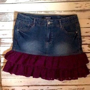 Girls Jordache lace ruffle skirt. Sz xl 14/16. NWOT.